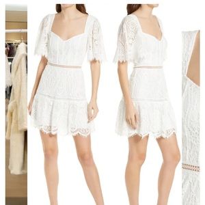 SAYLOR Zuzanna Lace Flutter Sleeve Minidress